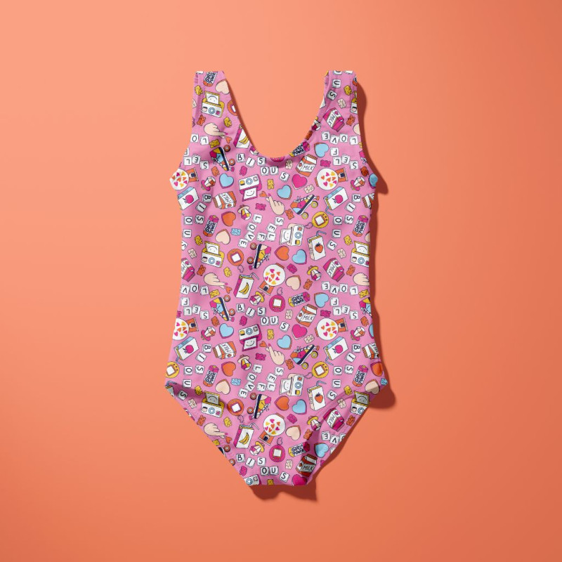 UV-schützendes Lycra HIGIRL Rosa / Blau